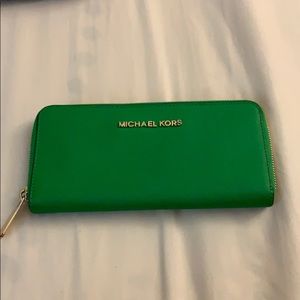 Green Michael Kors wallet